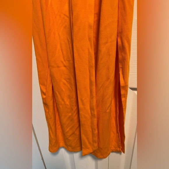 Women's Meenew Sleeveless Orange/Pink Mid-Cut Out Dress - Picture 4 of 4